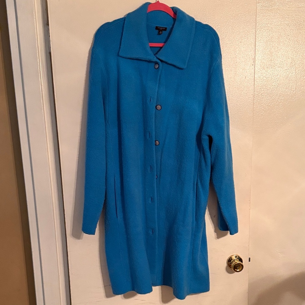 Talbots Blue Women's Sweater Coat